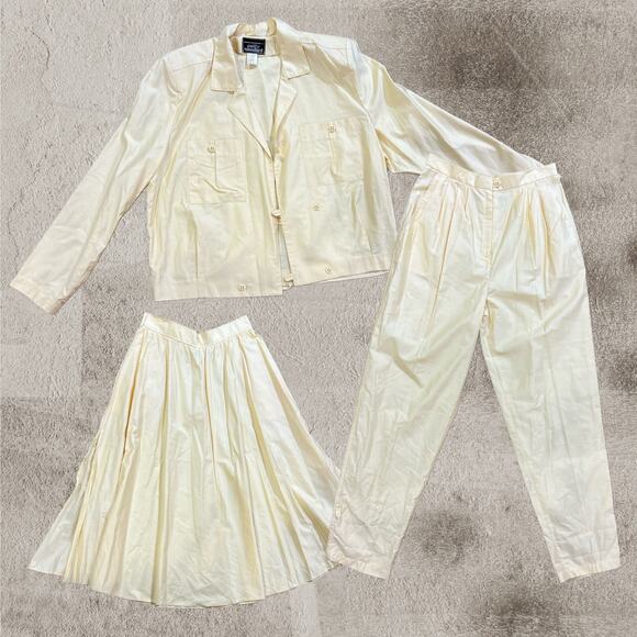 80s Simone Alexander for Patty Woodward 3pc Lemon Suit - Picture 1 of 16